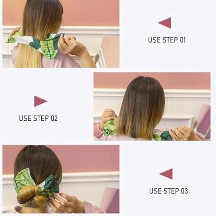 Cloth Hair Bun Wrap - Bun Maker for Hair,Hair Accessories for Women, Multi-Color Cloth Magic Hair Clip, Lazy Hair Curler, Flexible Hairbands Swan-au - Image 5